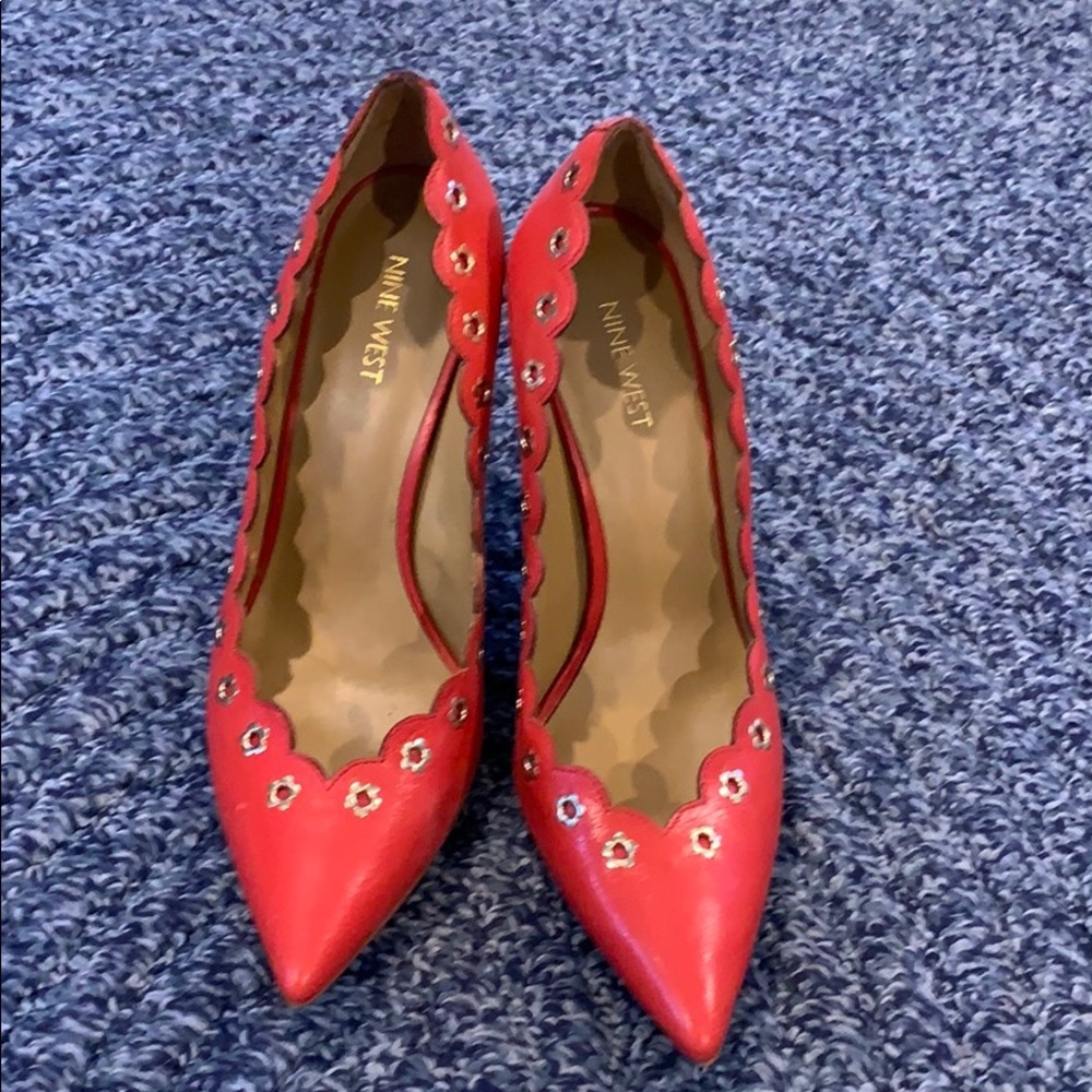 Nine West red pumps